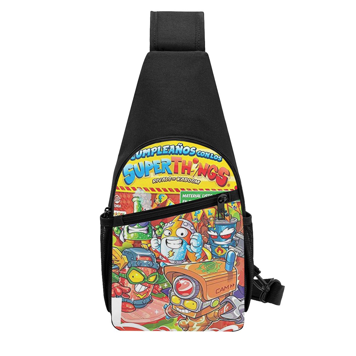 Sling Backpack Shoulder - Super Zings Superthings 만화 가슴 가방