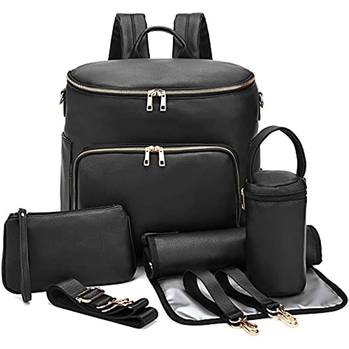Backpack Diaper Bag - 기저귀 가방 배낭 가죽 배낭 여성용