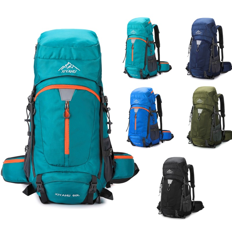 Rain Cover Backpack - 남자를위한 60L 캠핑 배낭 여행 가방